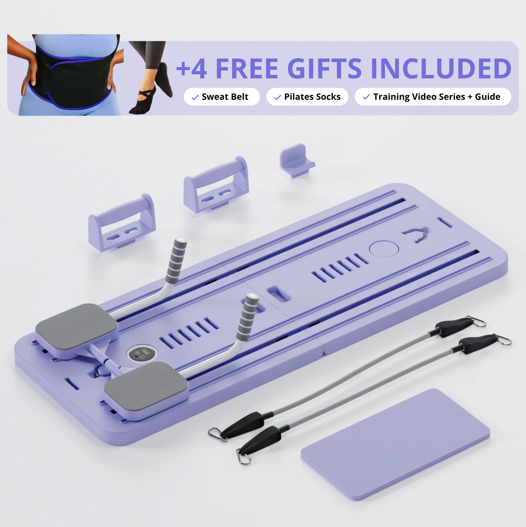 Set Pilates Completo - Anello, Mini Palla E 5 Bande Elastiche Per Allenamento A Casa